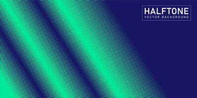 Color halftone texture, abstract green stripes dotted gradient background vector