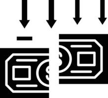 mínimo transacción cantidad vector icono