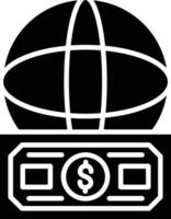 global moneda vector icono