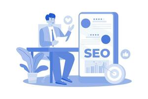 reputación gerente gerente en línea comentarios para SEO vector