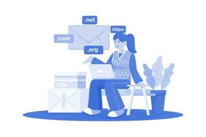 Email service offers customizable domains vector