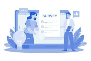 Respondents provide insights in survey responses. vector