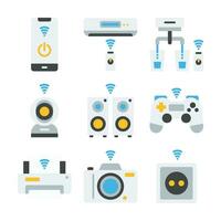 Smart Home Automation System Color Vector Elements Icons