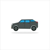 hatchback crossover car on gray color vector