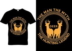 The man the myth hunting tshirt design vector