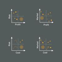 quadrant concept  diagram  logo illustration vector