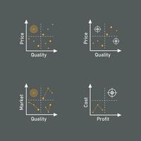 quadrant concept  diagram  logo illustration vector