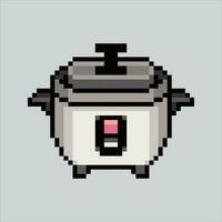 Pixel art illustration Rice Cooker. Pixelated Rice Cooker. Rice Cooker electronics icon pixelated for the pixel art game and icon for website and video game. old school retro. vector