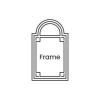 minimal frame illustration. outline , line and simple style. used for wedding, decoration or print. editable stroke vector