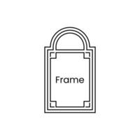 minimal frame illustration. outline , line and simple style. used for wedding, decoration or print. editable stroke vector