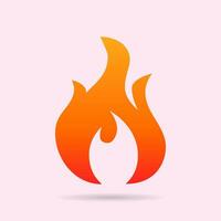 Fire red, flames icon. Logo design fire. Vector illustration