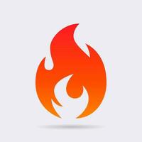 ver de un fuego icono aislado en un blanco antecedentes vector