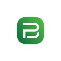 pb logo es profesional y sencillo vector