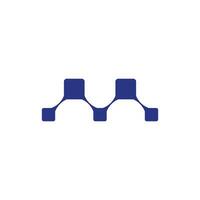 letra metro logo diseño plantilla, tecnología resumen vector