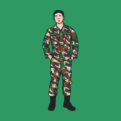 Gallant soldiers standing in army uniform