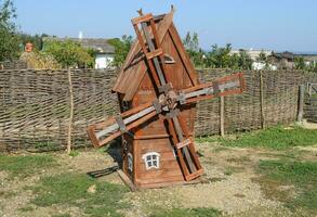 Reduced copy of a wooden mill photo