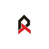 letter rt simple geometric home logo vector