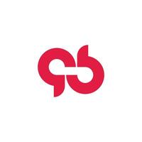 letter cb simple loop curves line motion logo vector