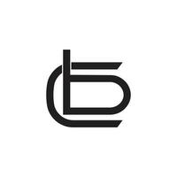 letter cb simple linked geometric symbol vector