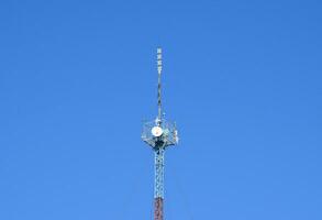 Mast tower relay Internet signals and telephone signals photo