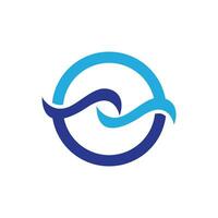 Water wave icon vector