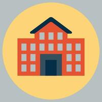 Buildings icon vector set. Bank, school, courthouse, university, library. Architecture concept. Can be used for topics like office, city, real estate