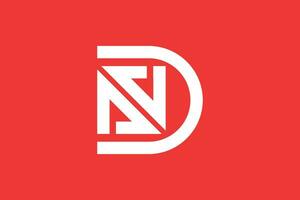 Letter N D S trendy vector logo design