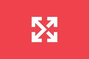 Expand arrow trendy vector logo design