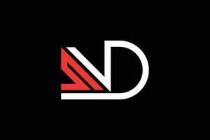 Letter N D S trendy vector logo design