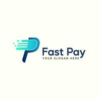 Fast Payment Digital Electronic Transaction Logo Symbol Icon vector