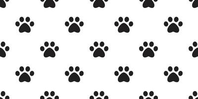 Dog Paw seamless pattern footprint vector cat pet scarf isolated cartoon repeat wallpaper tile background design