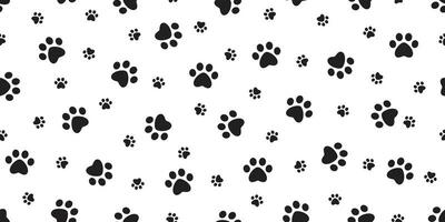 Dog Paw seamless pattern footprint vector cat pet scarf isolated cartoon repeat wallpaper tile background illustration design