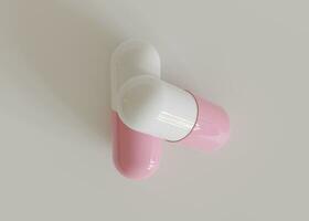 Realistic Pill or suplement illustration rendering 3D photo