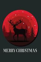 Modern universal artistic template. Merry Christmas Corporate Holiday Cards and invitations. with Christmas reindeer. Abstract frame and background design. Vector illustration.