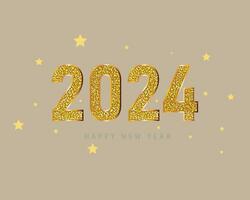 Happy new year 2024 design. With illustration of gold-studded numbers. Premium vector design for 2024 new year posters, banners, greetings and celebrations.