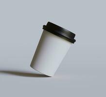 Coffee cup realistic color and realistic textures rendered with 3D software illutration photo