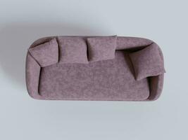 Realistic Sofa made and rendered by 3D software for decoration interrior and etc photo