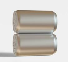 Soda can metalic texture and shiny with a realistic glossy or highlight rendering with 3D software illustration photo