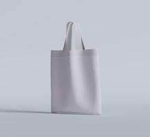 Tote bag white color and realistic texture rendering 3D photo