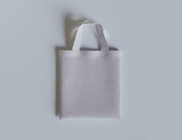 Tote bag white color and realistic texture rendering 3D photo