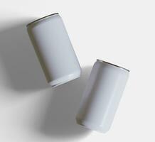 Soda can white color or solid color and realistic texture rendering 3D software illustration photo