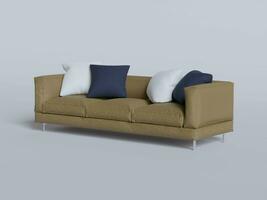 Realistic Sofa made and rendered by 3D software for decoration interrior and etc photo