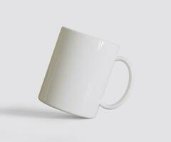 Realistic mug white color and texture rendered with 3D software photo