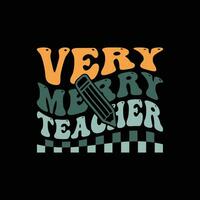 Very Merry Teacher vector