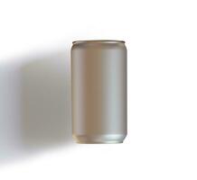 Soda can metalic texture and shiny with a realistic glossy or highlight rendering with 3D software illustration photo