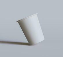 Coffee cup realistic color and realistic textures rendered with 3D software illutration photo