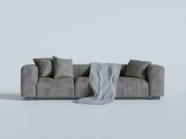 Realistic Sofa made and rendered by 3D software for decoration interrior and etc photo