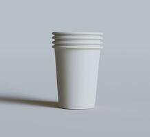 Coffee cup realistic color and realistic textures rendered with 3D software illutration photo