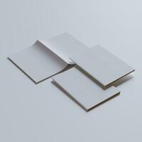 A4 Potrait Magazine white color and realistic texture rendering 3D photo