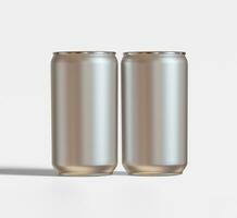 Soda can metalic texture and shiny with a realistic glossy or highlight rendering with 3D software illustration photo